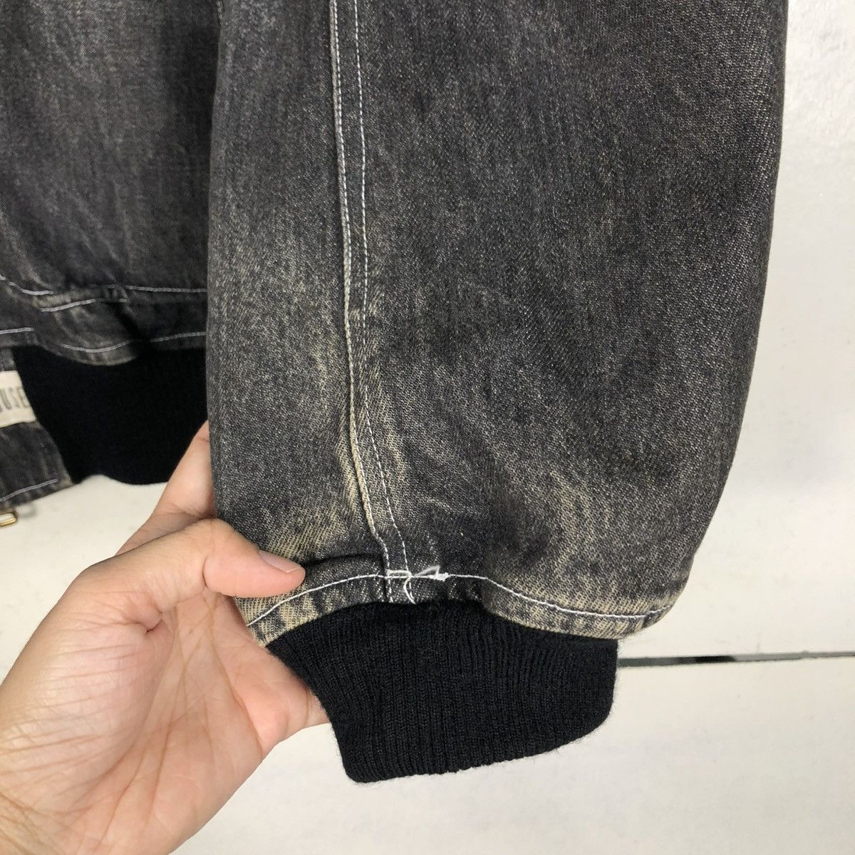 Japanese Brand 🔥VINTAGE DENIM BOMBER JACKET PINK HOUSE ISSEY MIYAKE Size US M / EU 48-50 / 2 - 17 Thumbnail