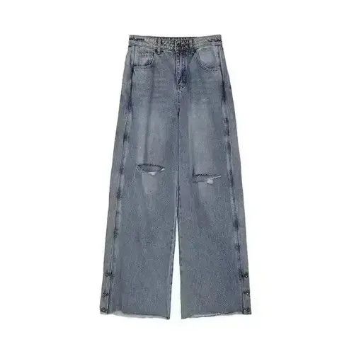 Japanese Brand Blue Ankle Ripped Baggy Denim Jeans Size US 30 / EU 46 - 3 Thumbnail
