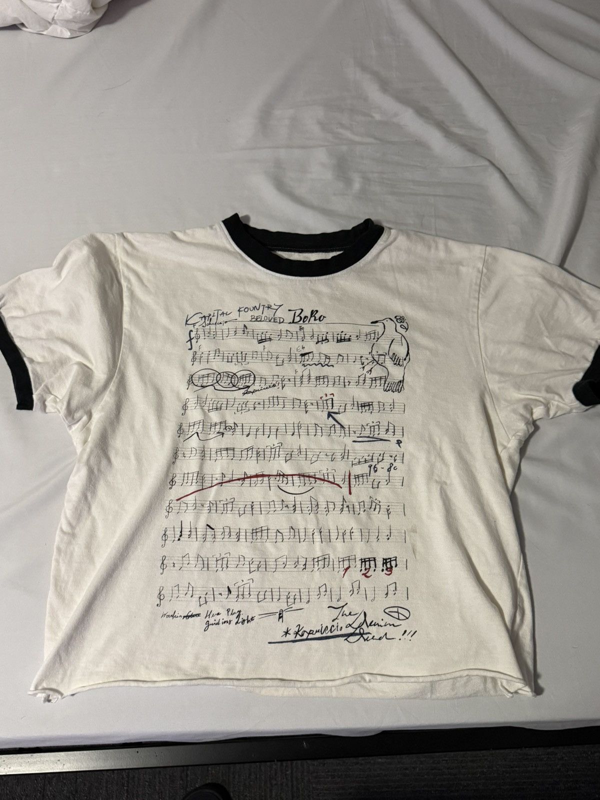 Kapital Kapital Boro Music Sheet T-Shirt Made in Japan Archive Size US M / EU 48-50 / 2 - 1 Thumbnail