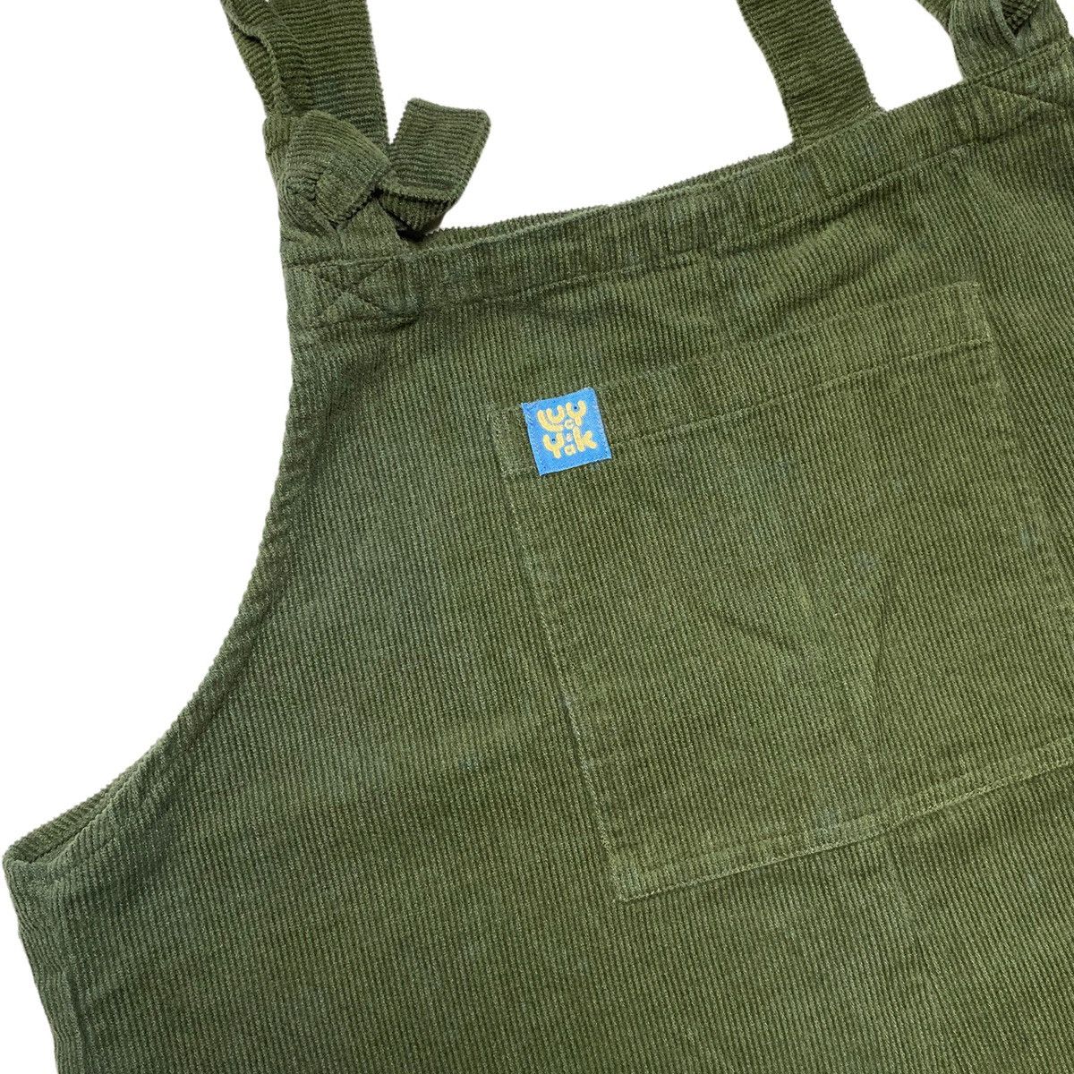 Vintage Lucy & Yak - Corduroy Dungarees Olive Green Overalls Size L / US 10 / IT 46 - 2 Thumbnail