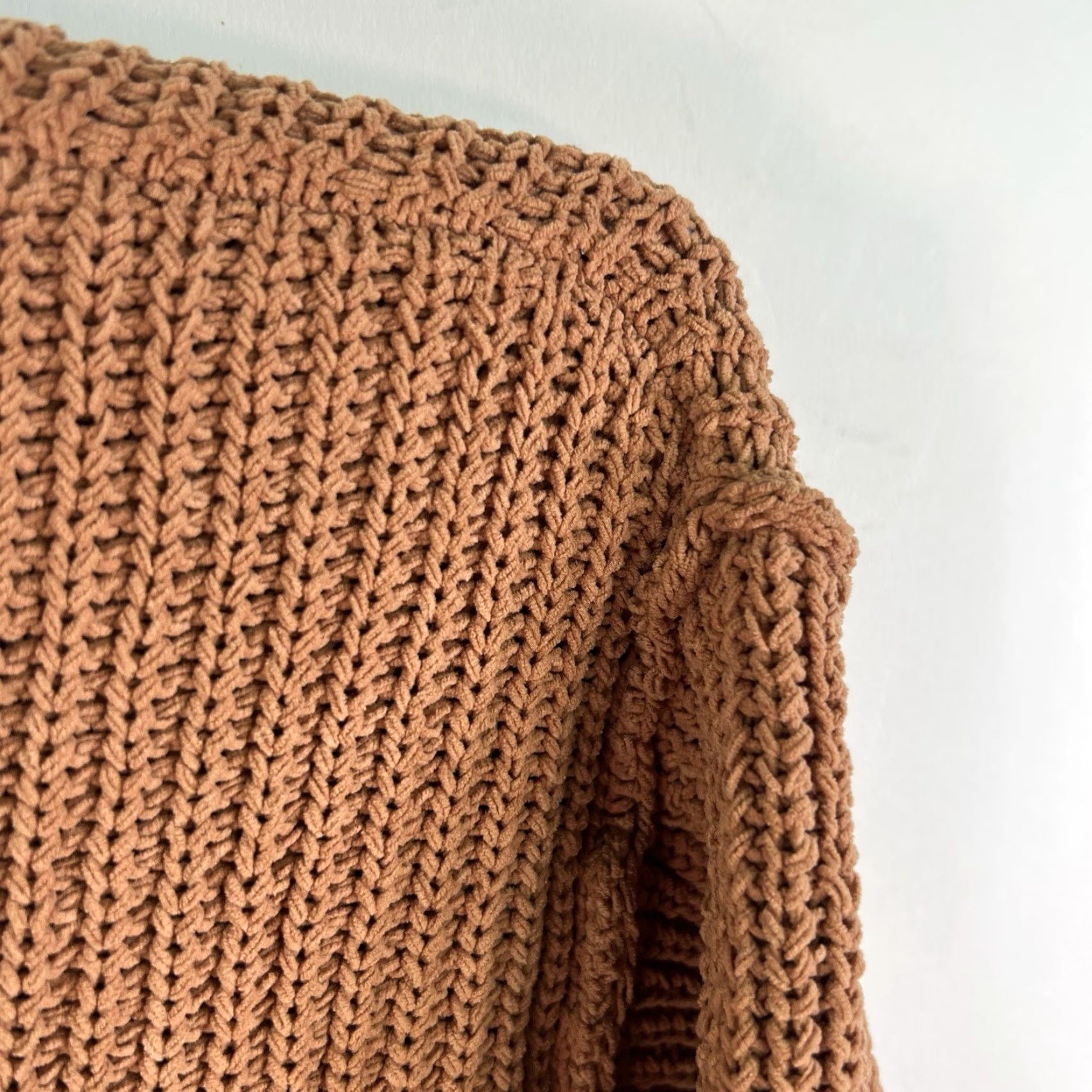 Vintage Aerie Open Knit Oversized Sweater Womens Size S Brown Size S / US 4 / IT 40 - 2 Thumbnail