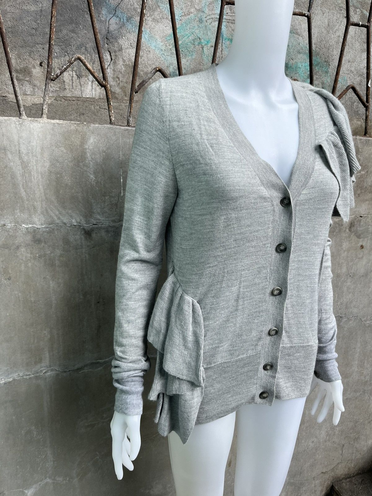 Maison Margiela MM6 Ruffled Cardigan Size S / US 4 / IT 40 - 2 Thumbnail