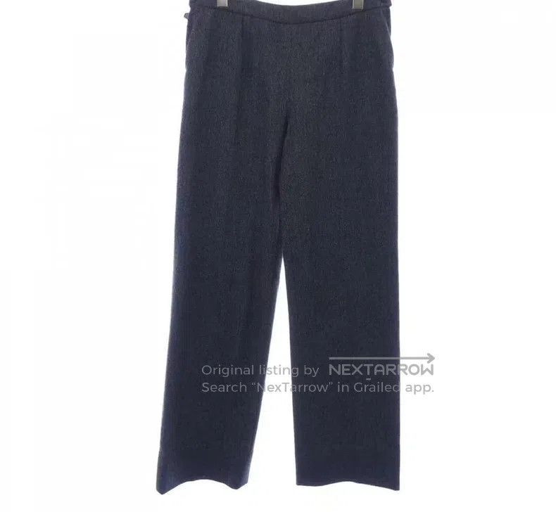 Hermes Cashmere Wool Blend Double-Sided Zipper Pants with