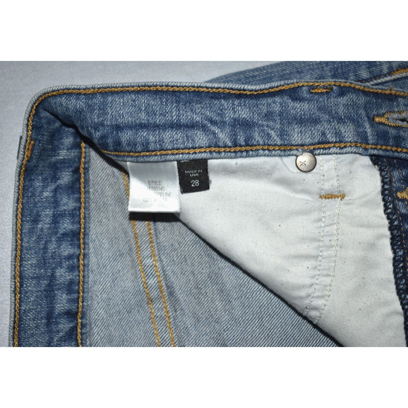 Veronica Beard A8 VERONICA BEARD Cropped Girlfriend Paint Splatter Jeans Size 28" / US 6 / IT 42 - 6 Thumbnail