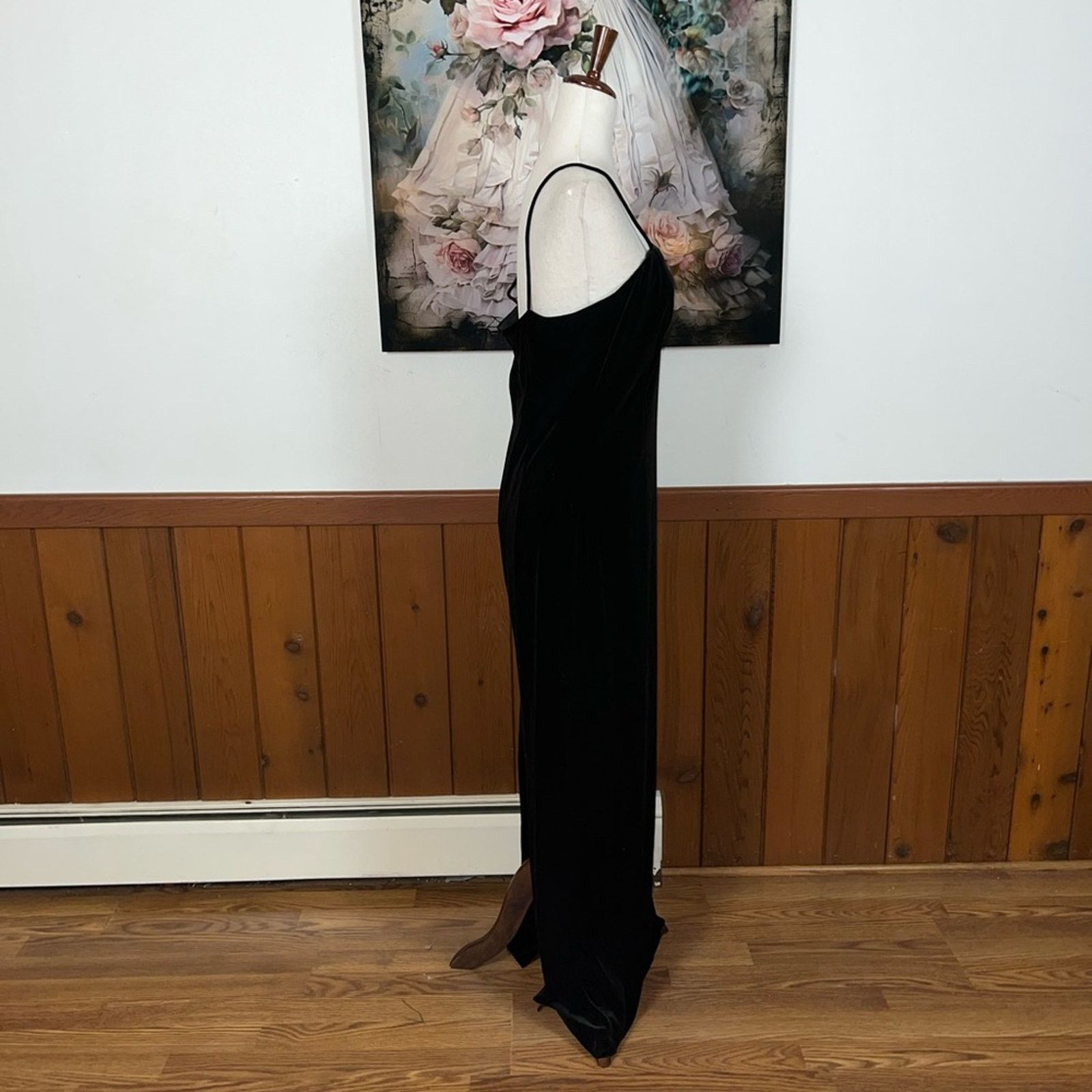 Other Elegant Dressbarn Black Velvet Gown! Size XL / US 12-14 / IT 48-50 - 4 Thumbnail