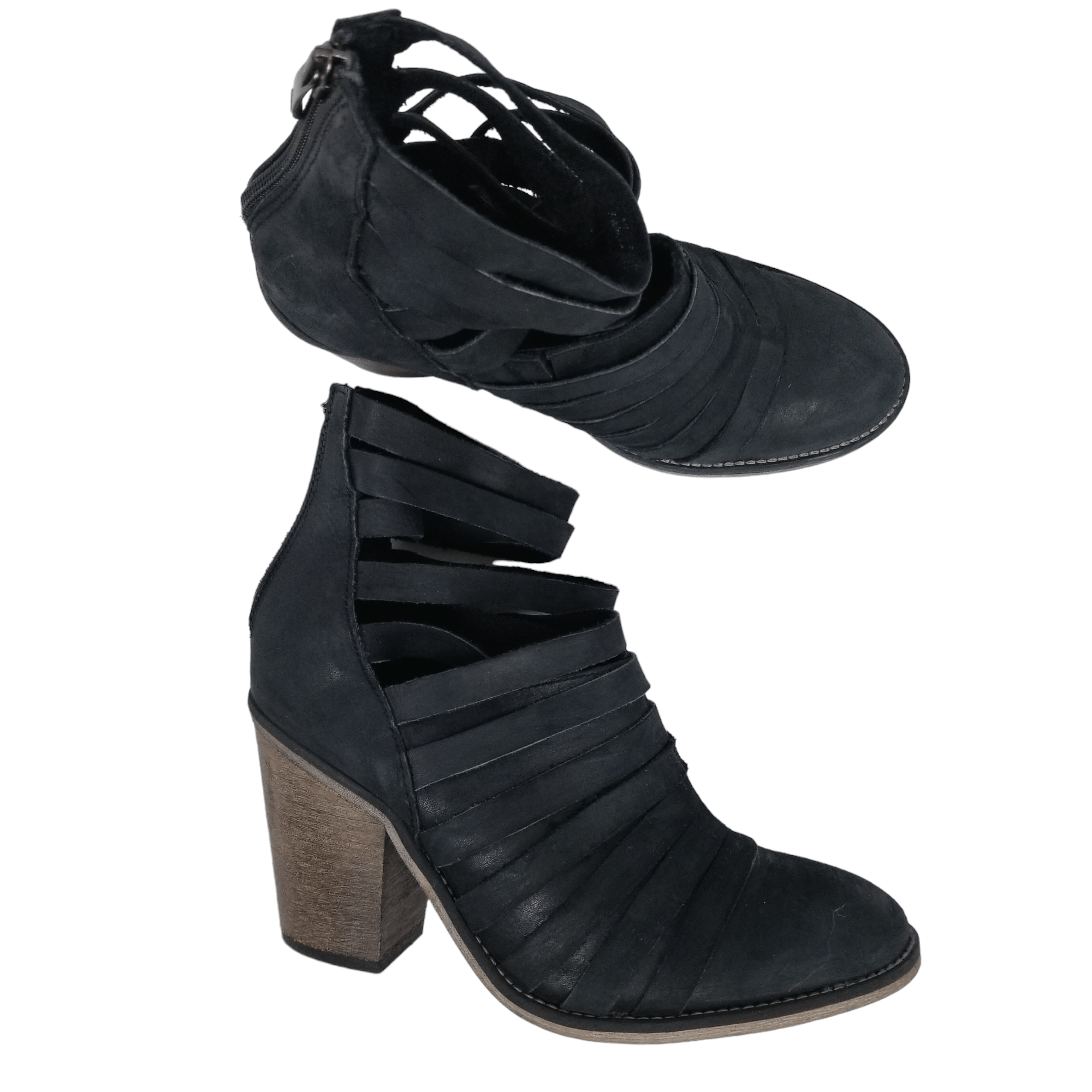 Free People Hybrid Strappy Stacked Heel Ankle Boots Size US 8 / IT 38 - 1 Thumbnail