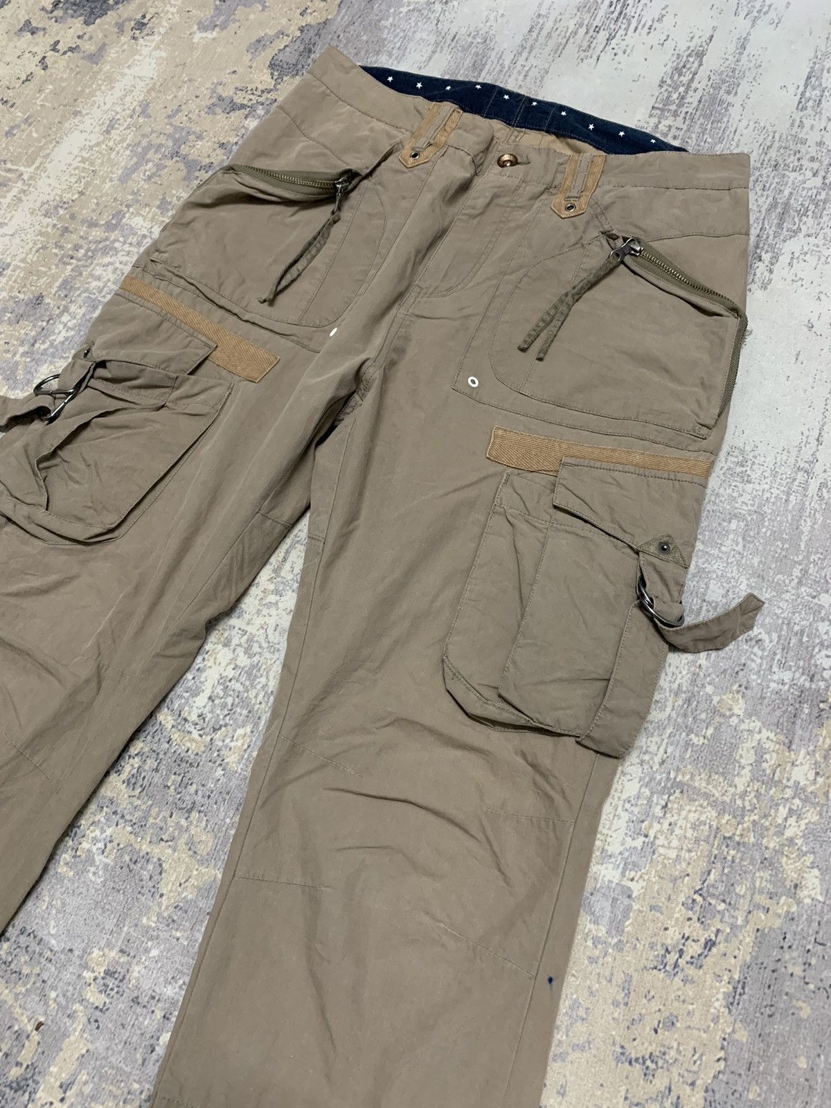 PPFM Vintage PPFM Multi-Pocket Tactical Bondage Pants Tan 33x28 Size US 33 - 3 Thumbnail