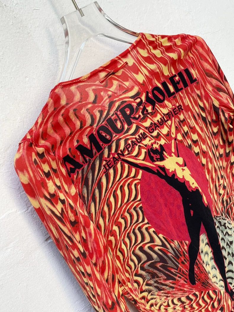 Jean Paul Gaultier Jean Paul Gaultier 03 SS Red Sparrow Women's Mesh Long Slee Size S / US 4 / IT 40 - 6 Thumbnail