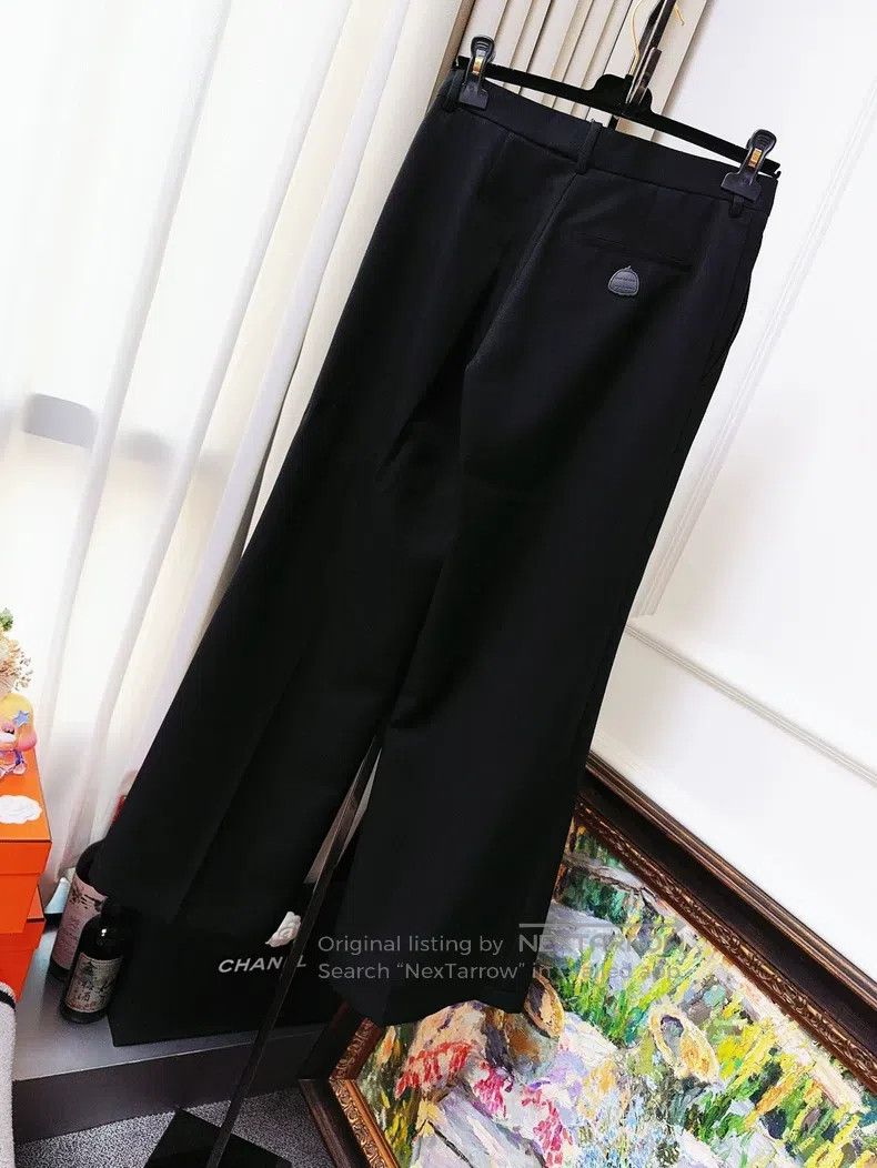 Louis Vuitton Louis Vuitton Yayoi Kusama Co-branded Black Wide Leg Pants Size US 34 / EU 50 - 2 Thumbnail