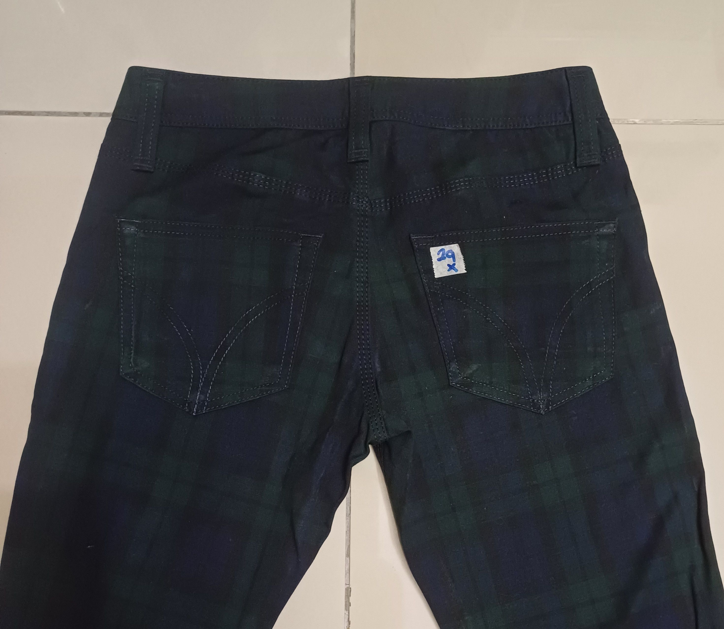 Designer × Japanese Brand × Yohji Yamamoto Awesome Ined skiny pants, plaid design 🔥🔥 Size 28" / US 6 / IT 42 - 4 Thumbnail