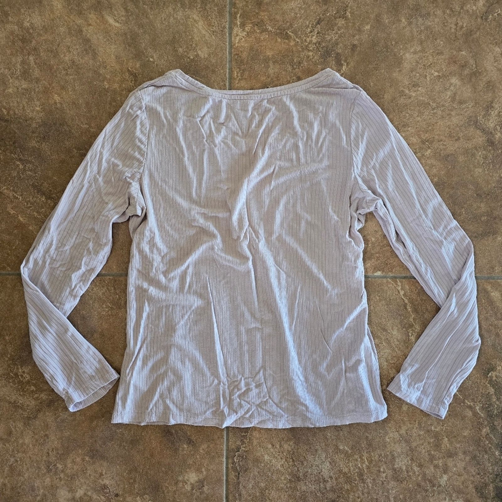 Rachel Zoe Nude Ribbed | RACHEL ZOE | Long Sleeve Size M / US 6-8 / IT 42-44 - 2 Thumbnail