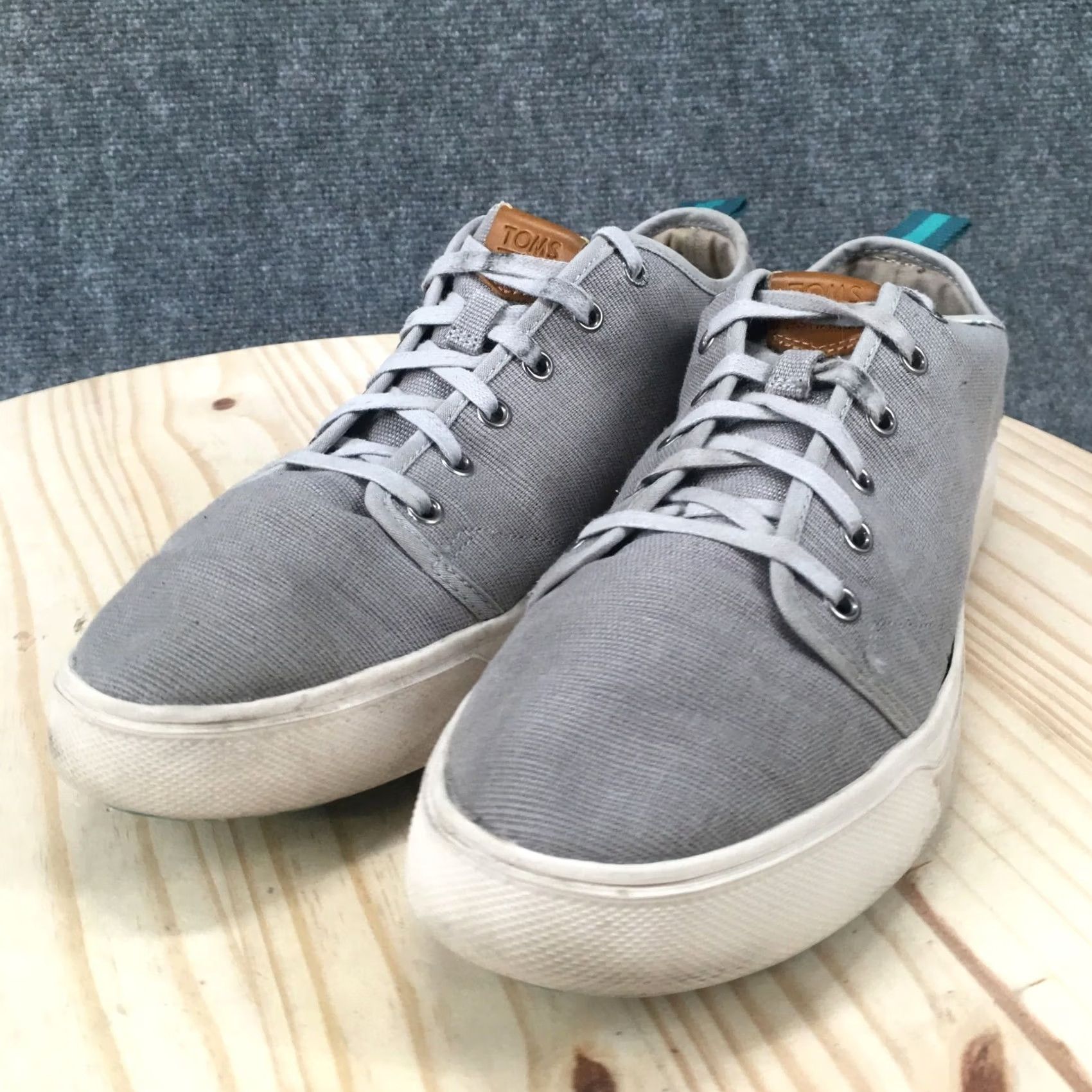 Toms Toms Shoes Mens 11.5 Trvl Lite Low Top Sneakers Lace Up Gray Canvas Shoes Velcro? Size US L / EU 52-54 / 3 - 6 Thumbnail