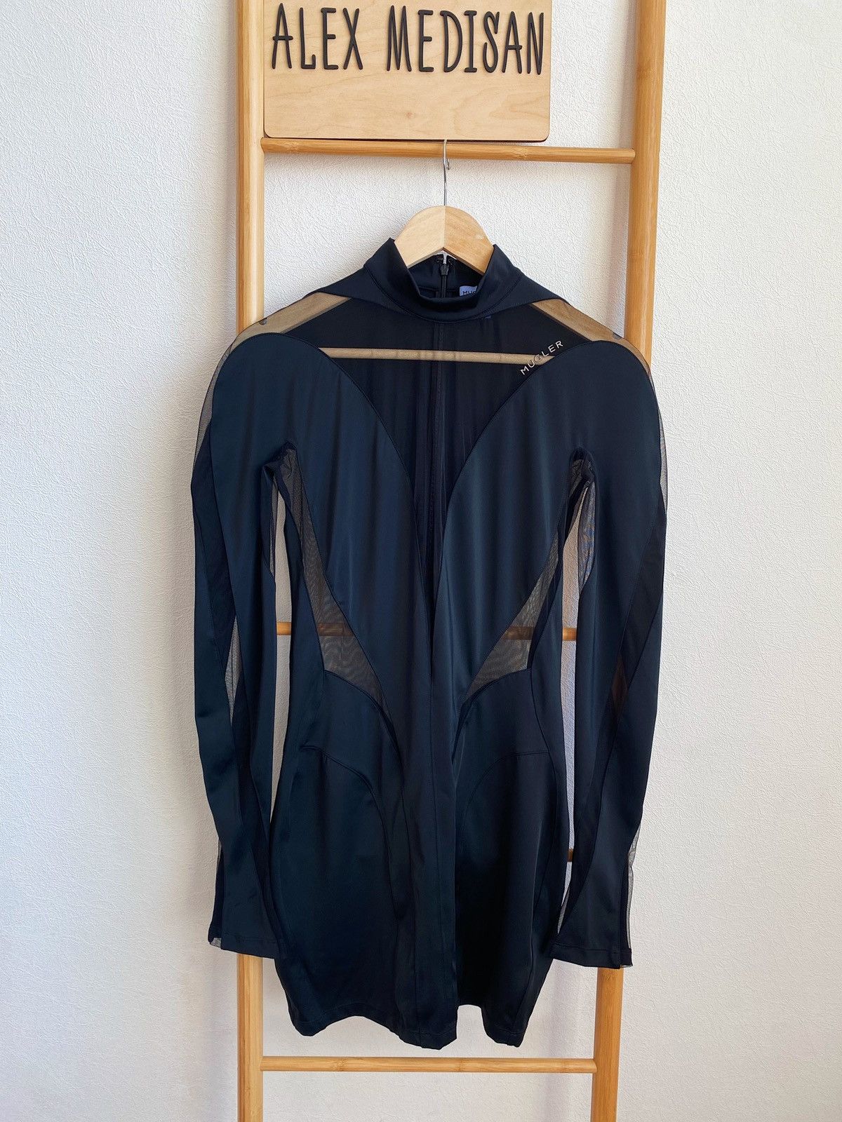 H&M × Mugler × Thierry Mugler Mugler x H&M Mini Dress With Mesh Inserts Size M Size M / US 6-8 / IT 42-44 - 2 Thumbnail