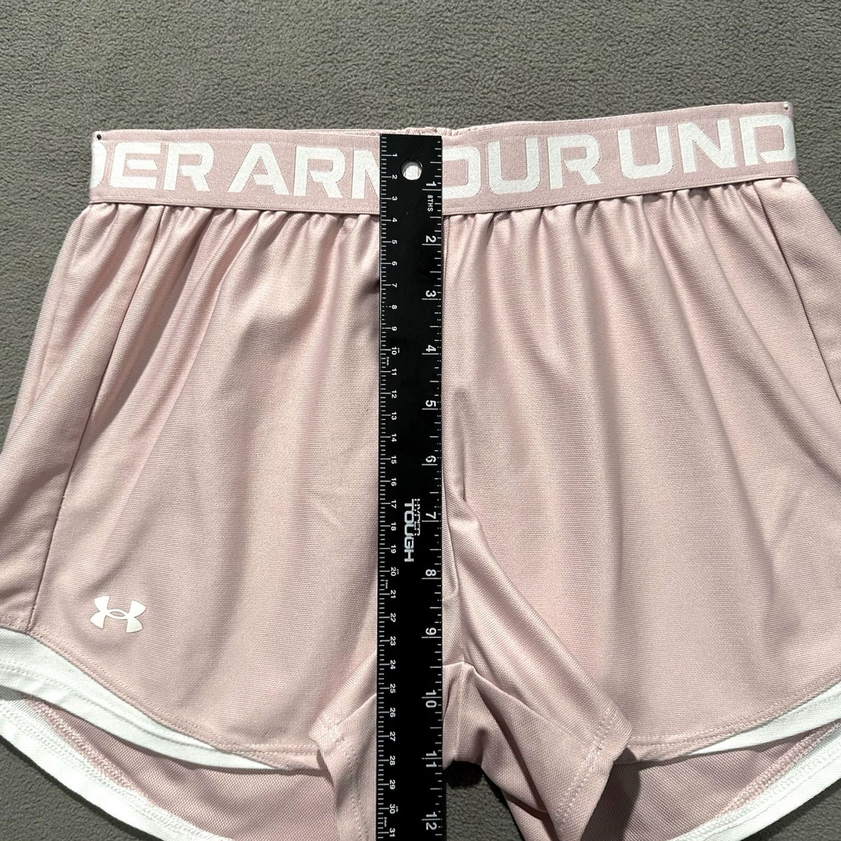 Under Armour Under Armour Play Up 3.0 Shorts Womens Small Loose Pink White Athletic Heatgear Size 28" / US 6 / IT 42 - 5 Thumbnail