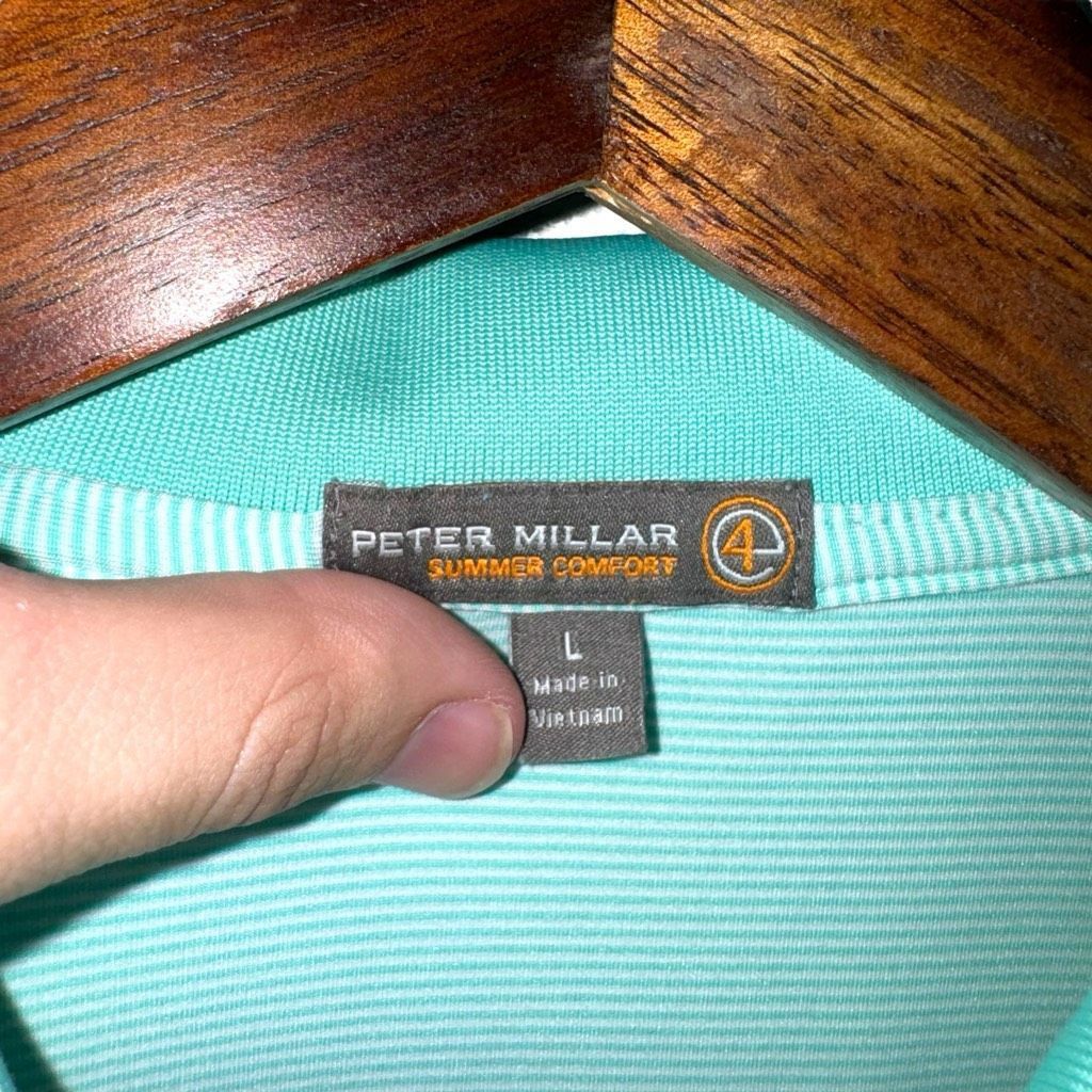 Peter Millar Peter Millar Teal Blue Summer Comfort Golf Polo Shirt Size L Size US L / EU 52-54 / 3 - 11 Thumbnail