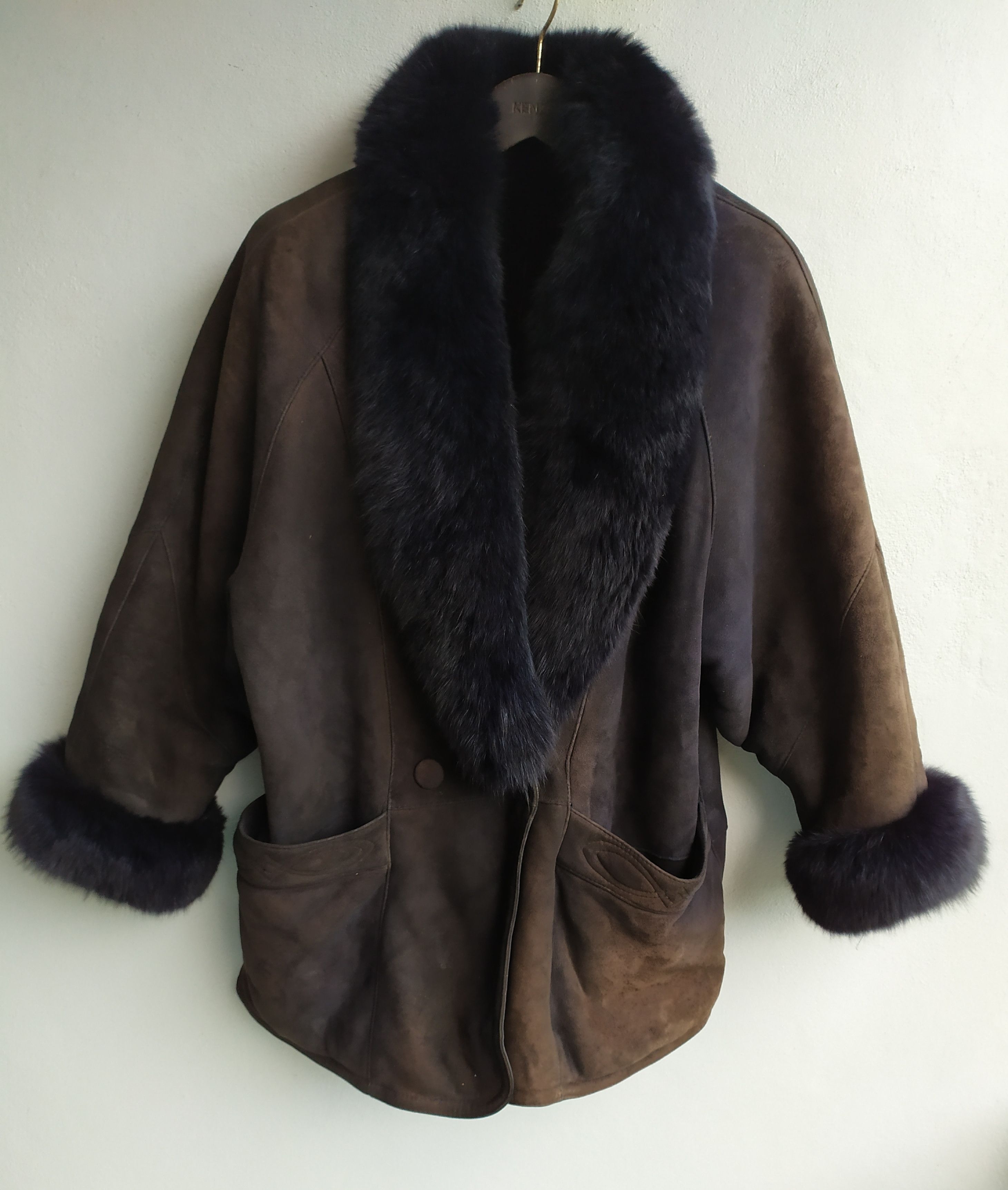 VINTAGE GENUINE LEATHER BLACK MINK FUR JACKET