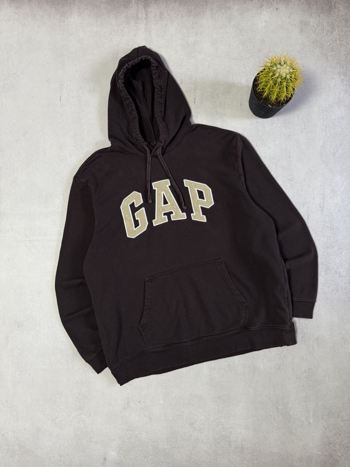 Gap GAP Brown Hoodie Big Logo Mens XL Size Baggy Size US XL / EU 56 / 4 - 1 Thumbnail