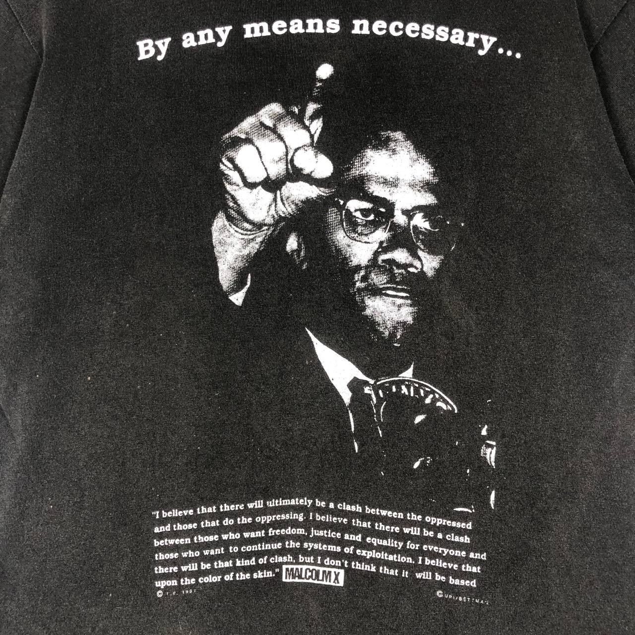 Vintage vintage 1980s Malcolm X t-shirt. Size US M / EU 48-50 / 2 - 5 Thumbnail