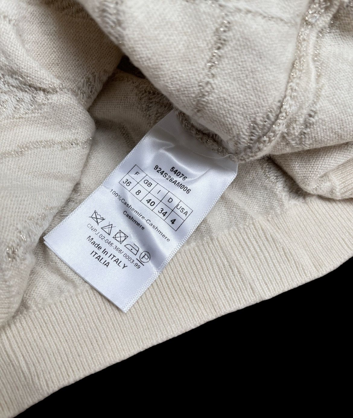 Christian Dior Monsieur Christian Dior Ecru Cashmere Made In Italy Knitwear Women's Size S / US 4 / IT 40 - 9 Thumbnail