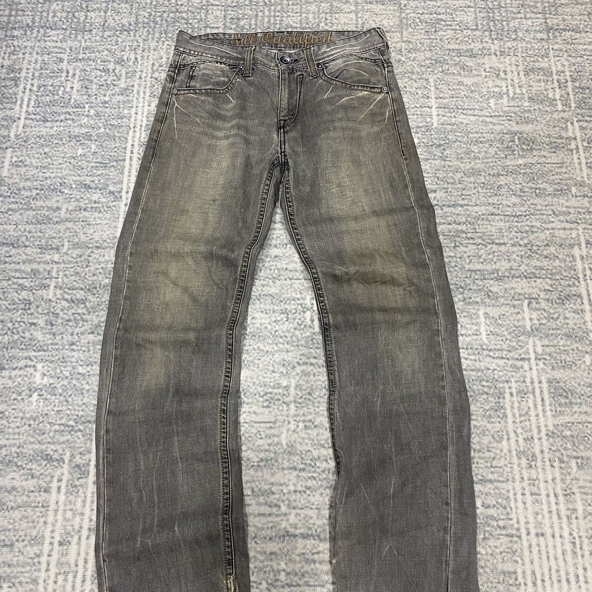 Beauty Beast × Hysteric Glamour × Japanese Brand Sick☠️ NII Jeans Mud Wash Thrashed Denim Punk Grunge 90s Size US 32 / EU 48 - 5 Thumbnail