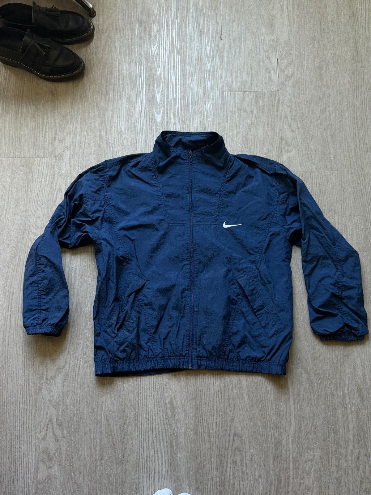 Nike Vintage Blue Nike Windbreaker Size US XL / EU 56 / 4 - 4 Thumbnail