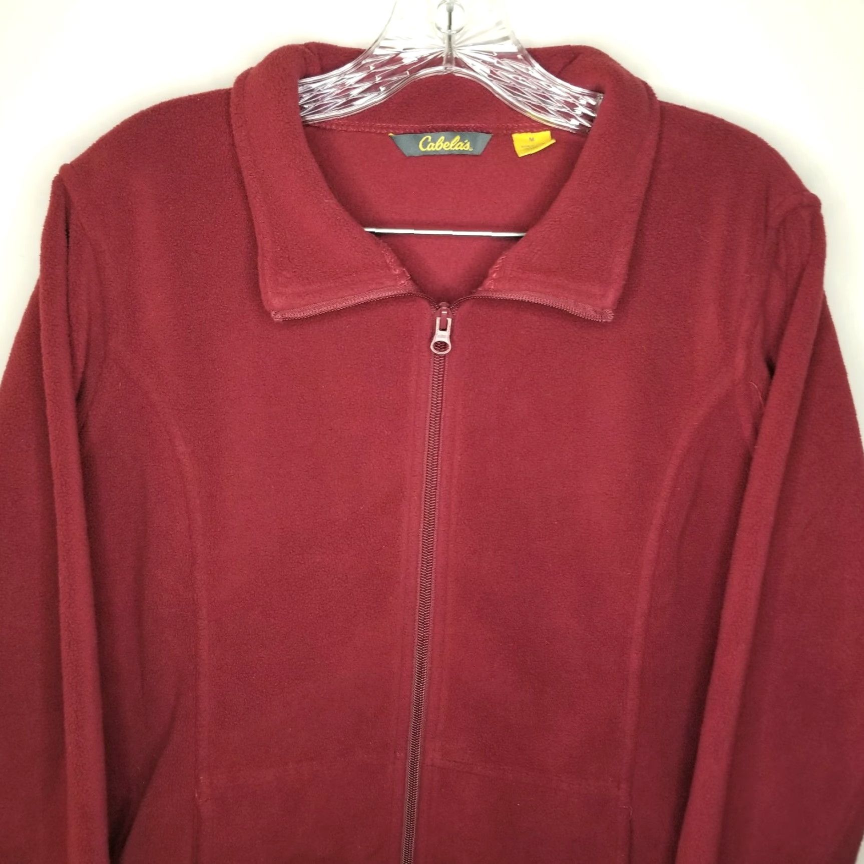 Vintage Cabela's Womens Red Full Zip Sweater Size M Jacket Activewear Size M / US 6-8 / IT 42-44 - 2 Thumbnail