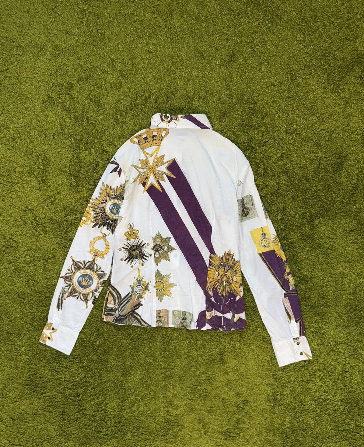 Just Cavalli × Roberto Cavalli × Vintage Just Cavalli 2000s vintage graphic blouse shirt Size L / US 10 / IT 46 - 2 Thumbnail
