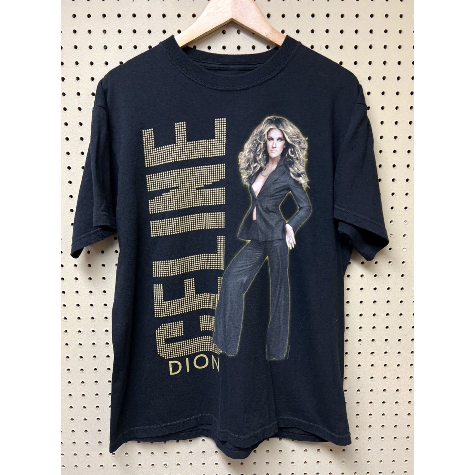 Anvil Celine Dion 2008 World Tour T Shirt XL Black Short Sleeve Concert T-Shirt Men Graphic Print Size US XL / EU 56 / 4 - 2 Thumbnail