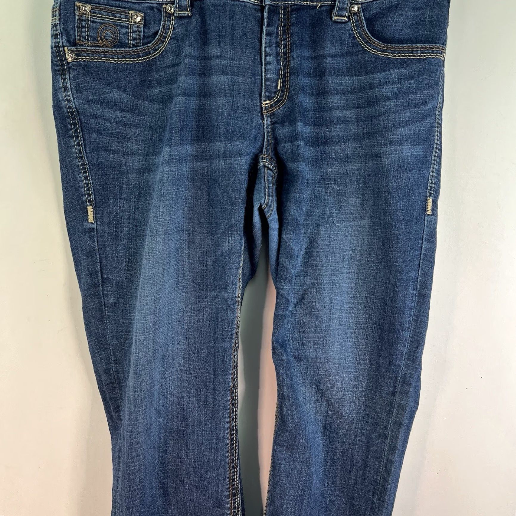 Vintage Melissa McCarthy Seven 7 Classic Strait Denim Jeans Womens 16W 38X30 Raw Hem Size 38" / US 16 / IT 52 - 4 Thumbnail