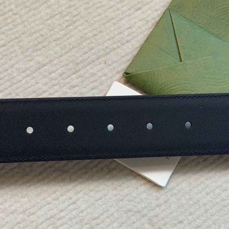 Gucci Gucci Black Leather Belt with Gold Buckle-2506 Size ONE SIZE - 4 Thumbnail