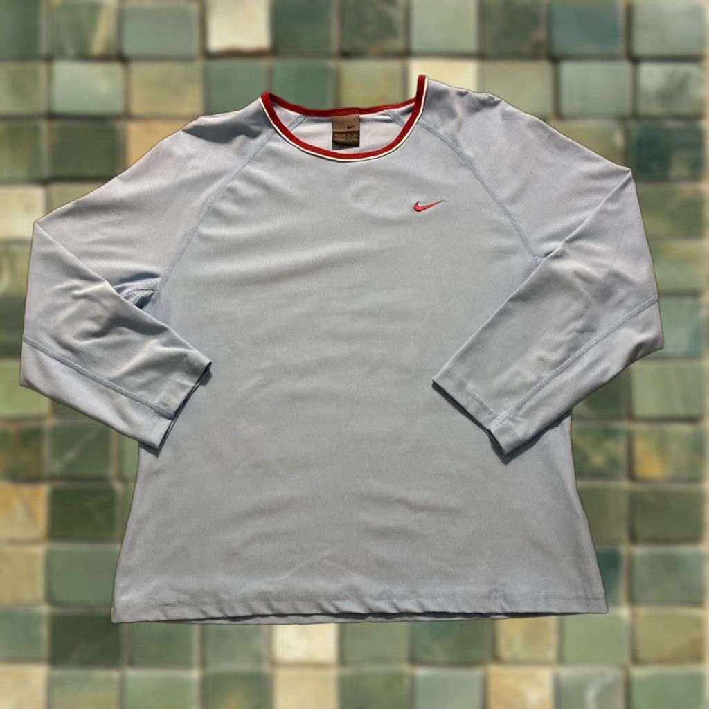 Nike VINTAGE Nike Womens Tennis Long Sleeve Top XL Blue Activewear Women’s XL Size XL / US 12-14 / IT 48-50 - 1 Thumbnail