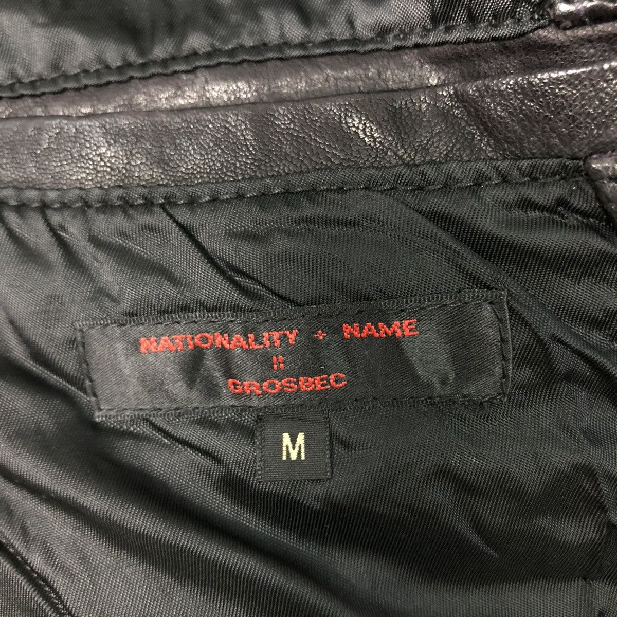 Vintage 🔥VINTAGE LEATHER JACKET NATIONALITY+ NAME GROSBEC CAFE RACER Size US M / EU 48-50 / 2 - 21 Thumbnail