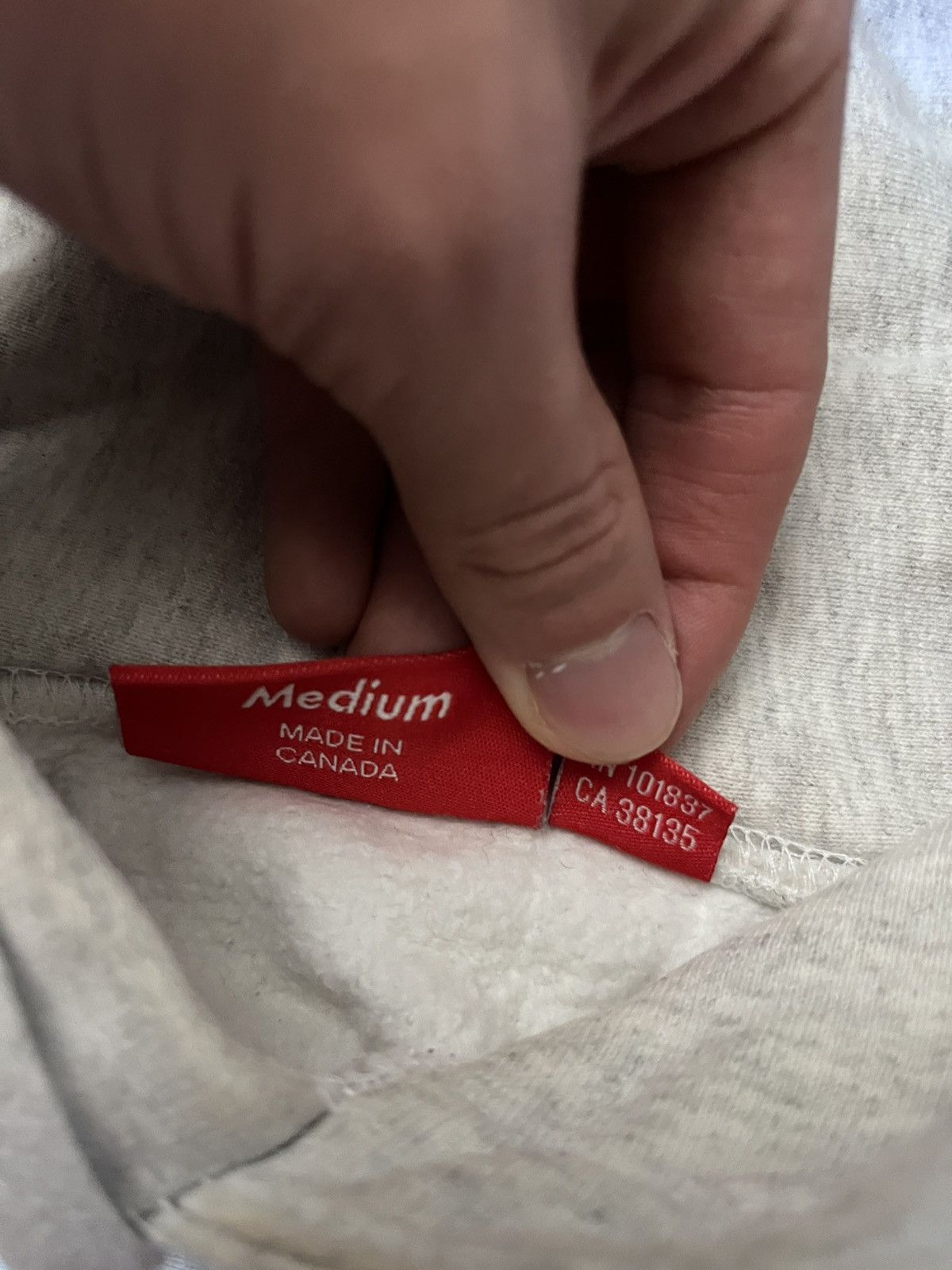 Supreme Supreme F/W 2017 Split English logo hoodie pink grey Size US M / EU 48-50 / 2 - 10 Thumbnail