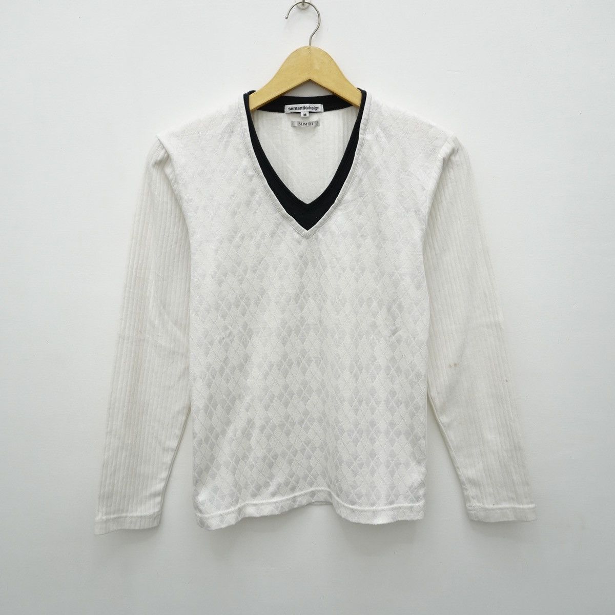 semanticdesign Semanticdesign Argyle V NECK LS Japan Streetwear IFSIX STYLE Size US M / EU 48-50 / 2 - 1 Thumbnail