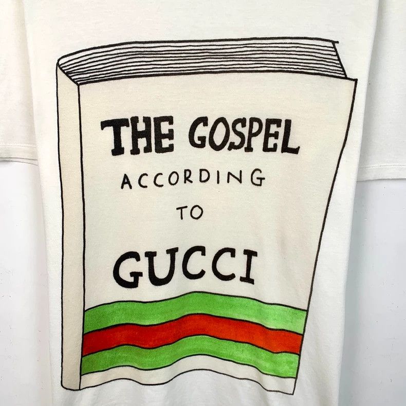 Gucci Gucci White logo printed cotton round-neck short-sleeved T- Size US M / EU 48-50 / 2 - 4 Thumbnail