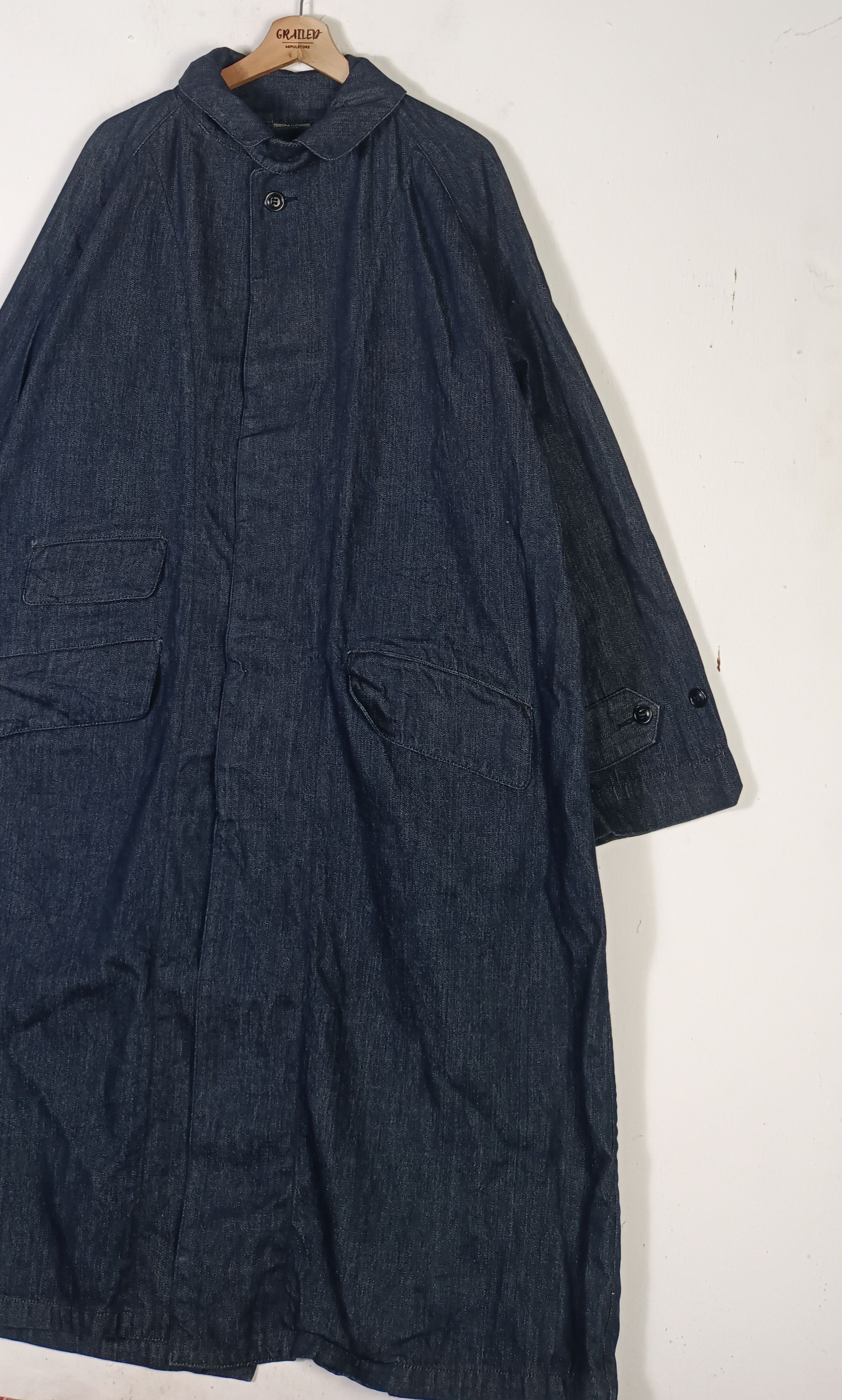 Evisu RARE🔥🔥 EVISU "Autumm Winter" Denim Long Jacket Size US XXL / EU 58 / 5 - 10 Thumbnail