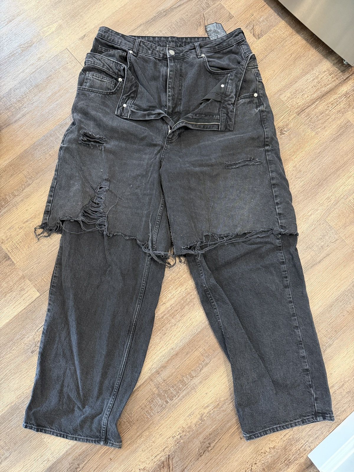 Zara Zara shorts overlay jeans sz 34 Size US 34 / EU 50 - 4 Thumbnail