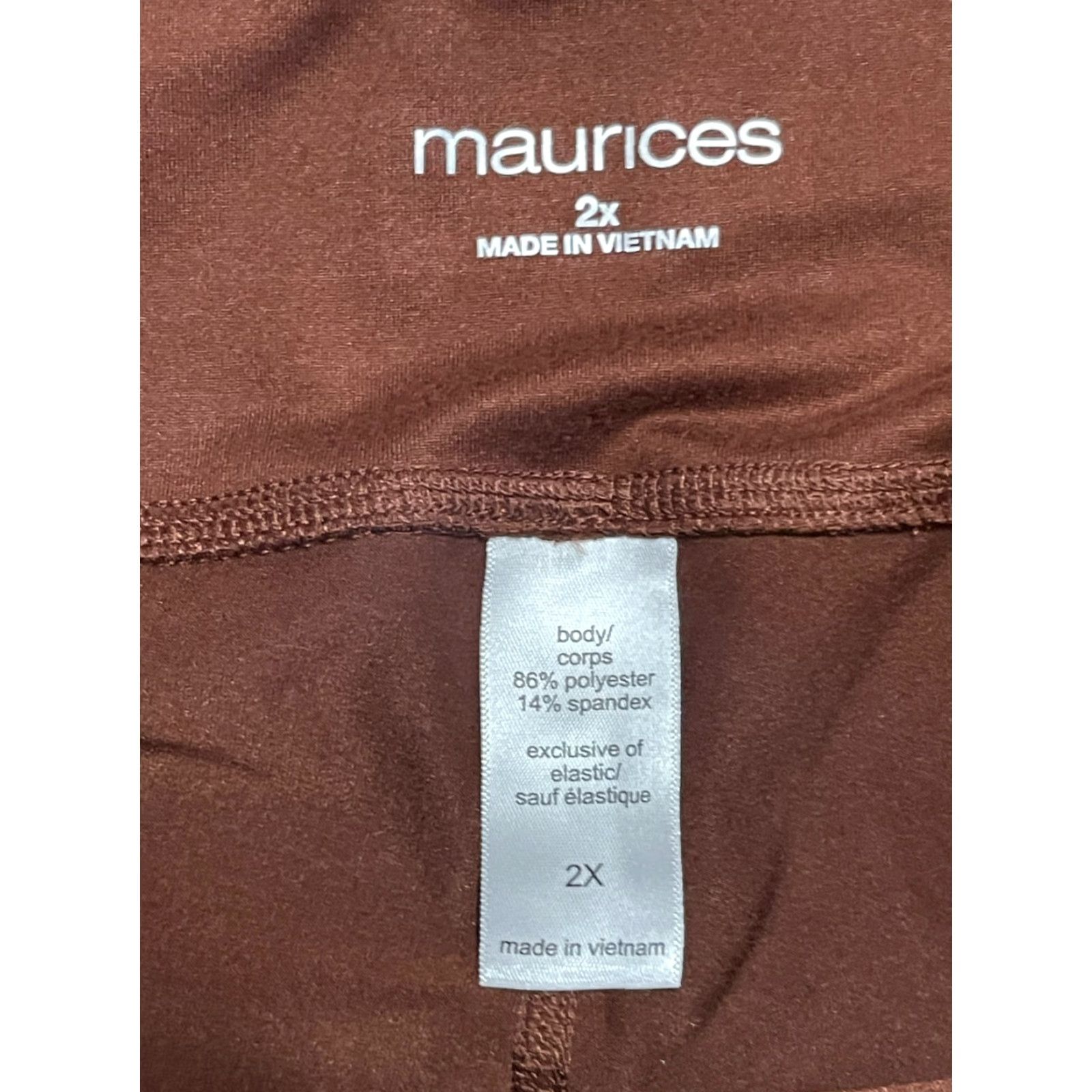 Vintage Maurices Women's Plus 2X Shorts Brown Legging Pull On Casual Modern Athletic Size 40" / US 18 - 5 Thumbnail