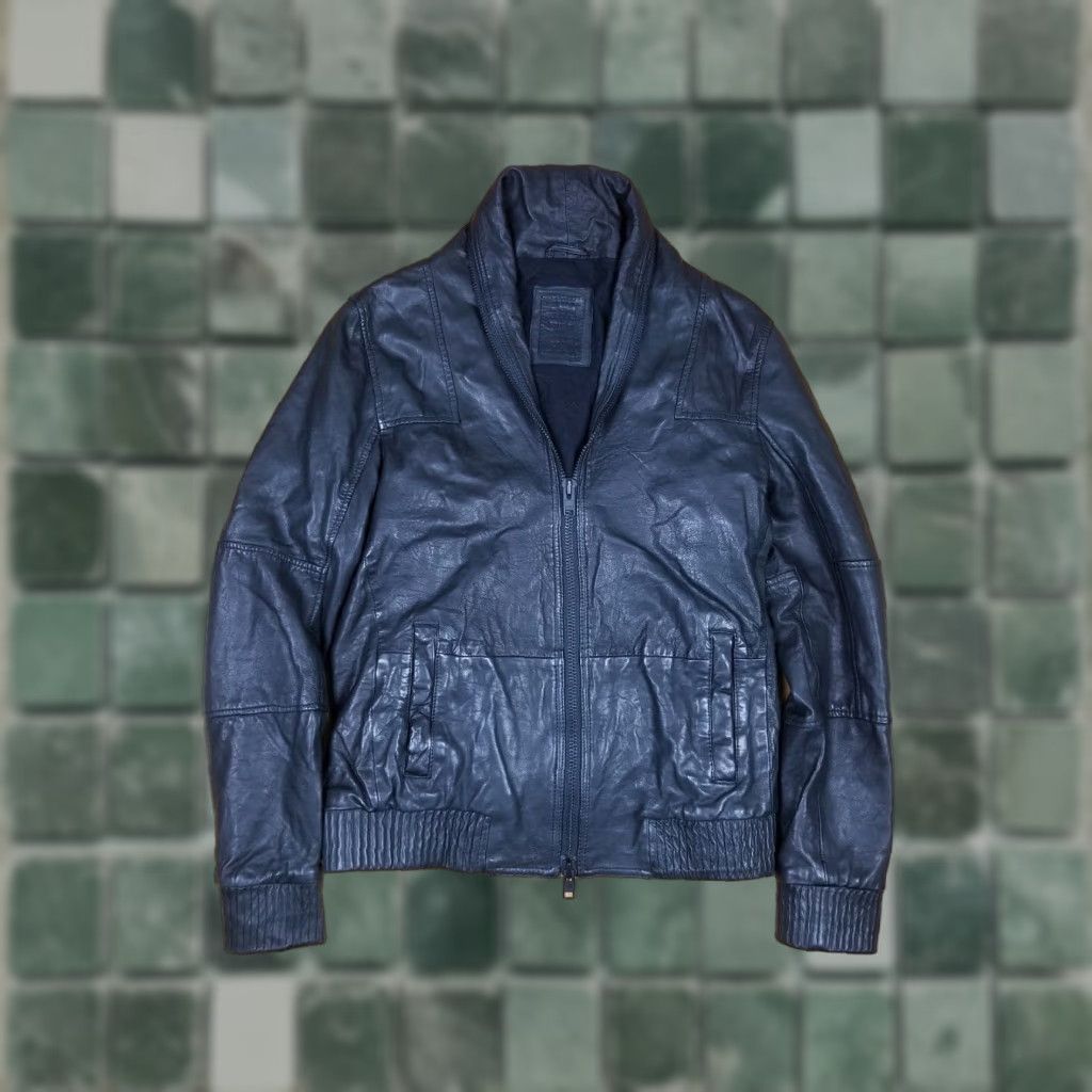 Allsaints ALLSAINTS BIKE ROCK BOMBER LEATHER JACKET SZ MEN'S SMALL Shirt Mens Small Gray Leather Bomber Jacket Rock Theme Hooded Lined Brand AllSaints Size US S / EU 44-46 / 1 - 1 Thumbnail