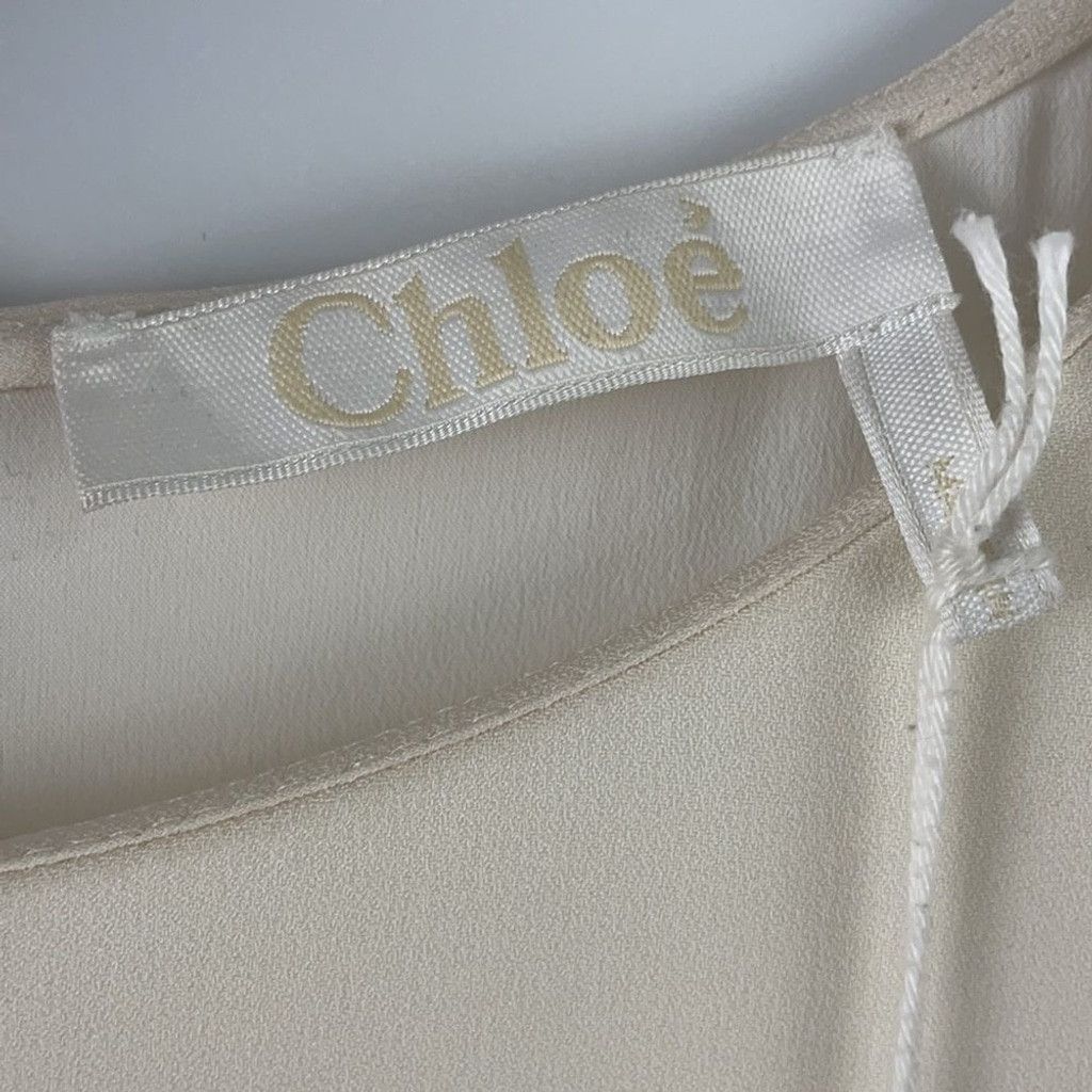 Chloe NEW Chloe Butter Cream Crepe Scalloped Dress EU 36/ US 6 Size M / US 6-8 / IT 42-44 - 11 Thumbnail