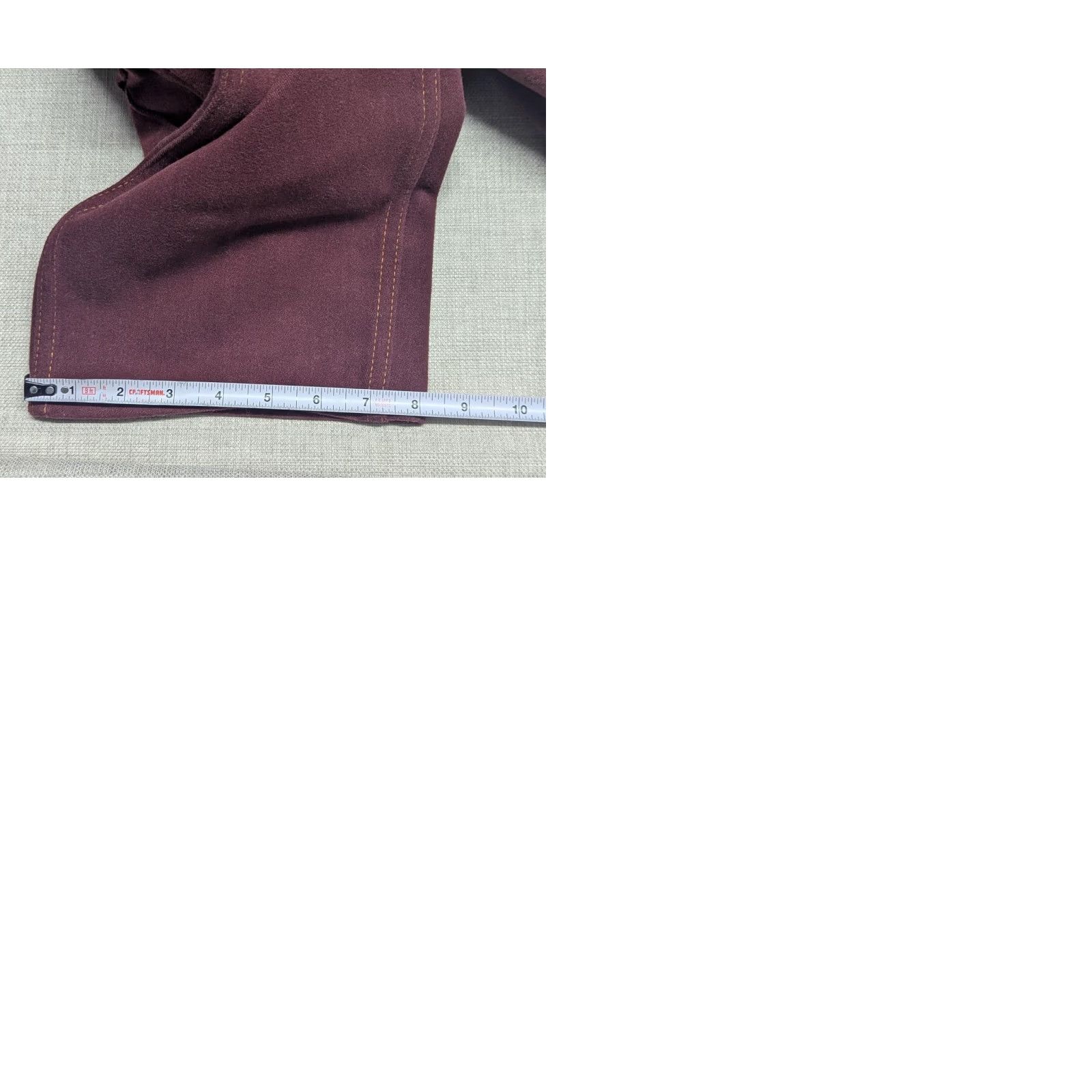 Levi's VINTAGE Levi's burgundy HIGH WAIST pants 24x30 jeans CHAMOIS velvet Womens, no tag size, 1970s era Size 42" / US 20 - 10 Thumbnail