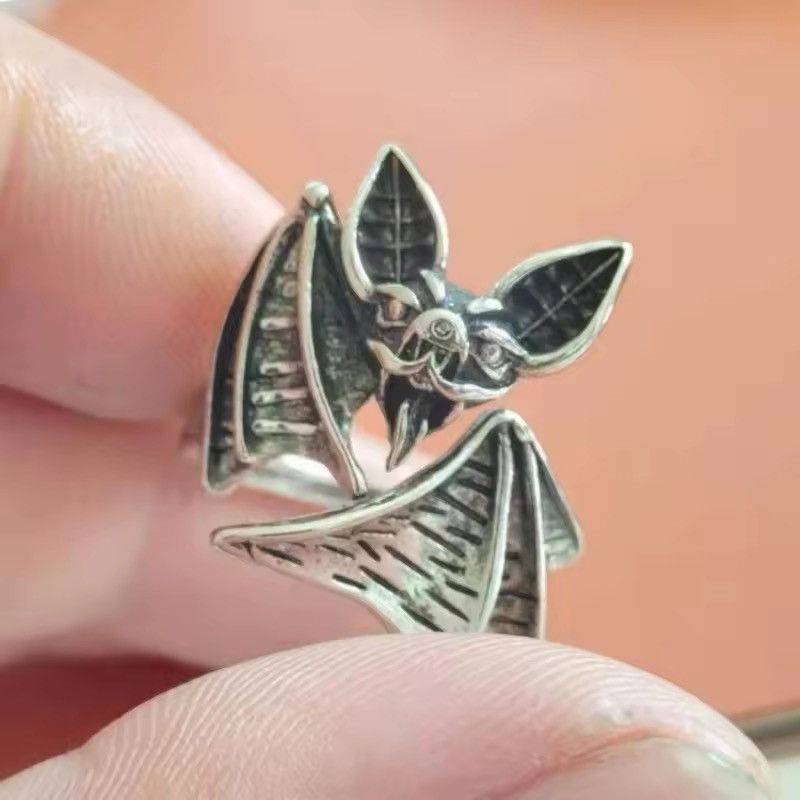 Jewelry Big Ring Finger Cute Bat Open Ring Size ONE SIZE - 3 Thumbnail