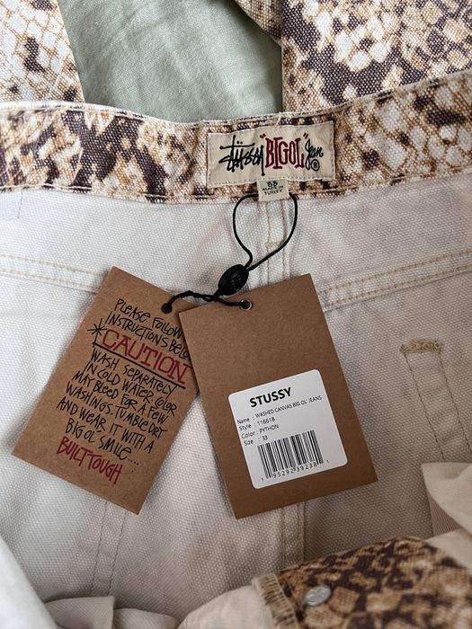 Stussy Stussy Python Washed Canvas Big Ol' Jeans | Grailed