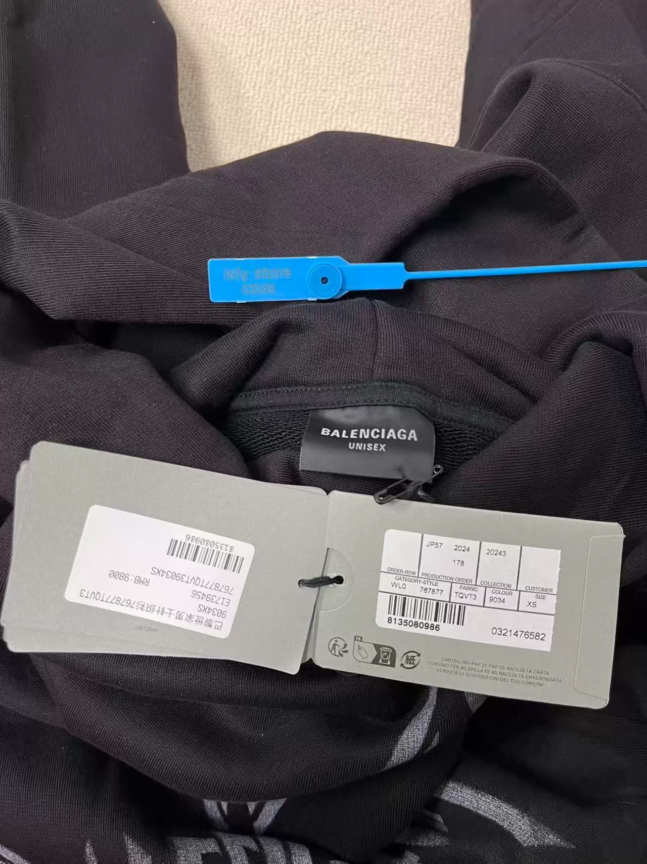 Balenciaga balenciaga black graphic hooded sweatshirt Size US XS / EU 42 / 0 - 5 Thumbnail