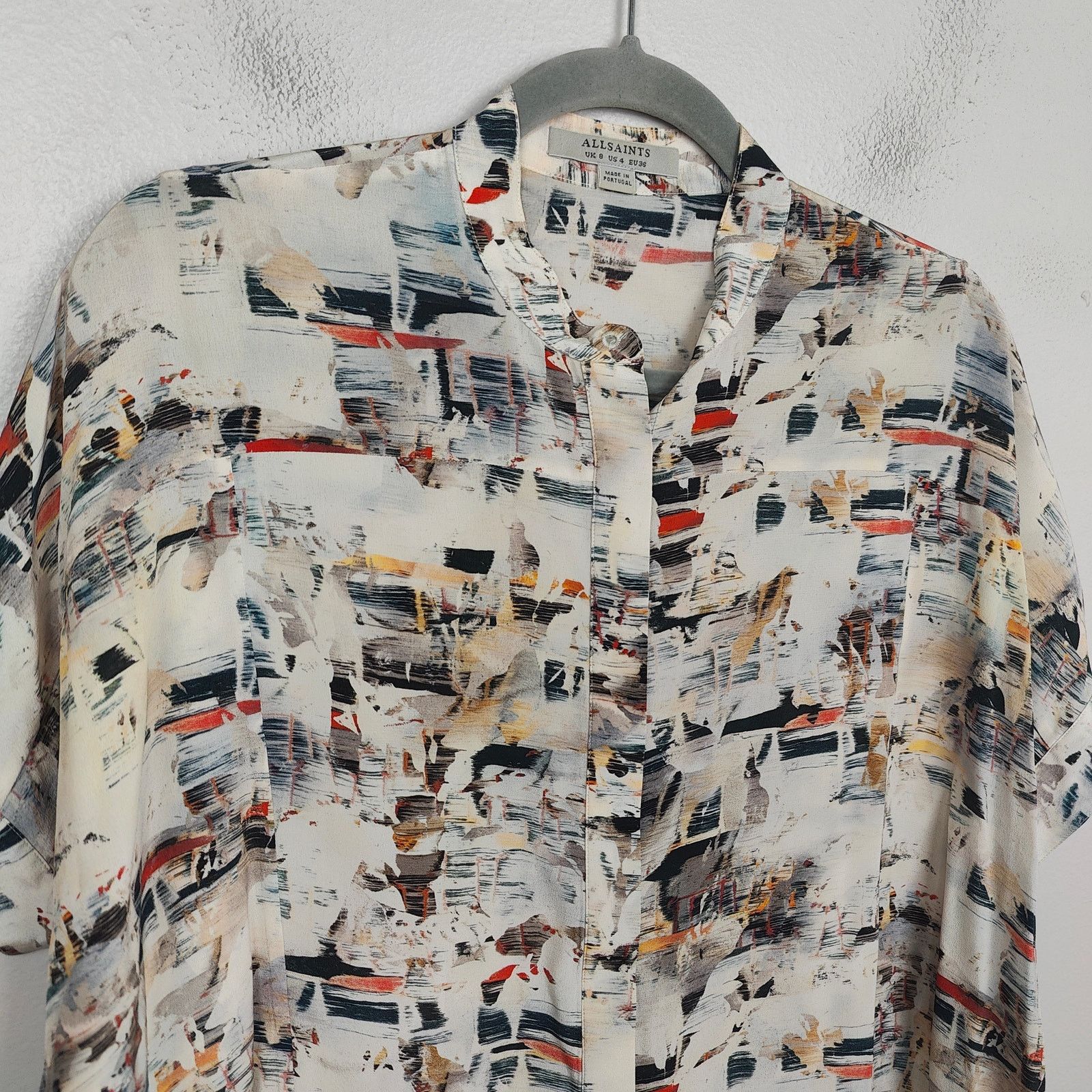 Allsaints AllSaints Fleet Dash Shirt Womens 4 100% Silk Size S / US 4 / IT 40 - 2 Thumbnail