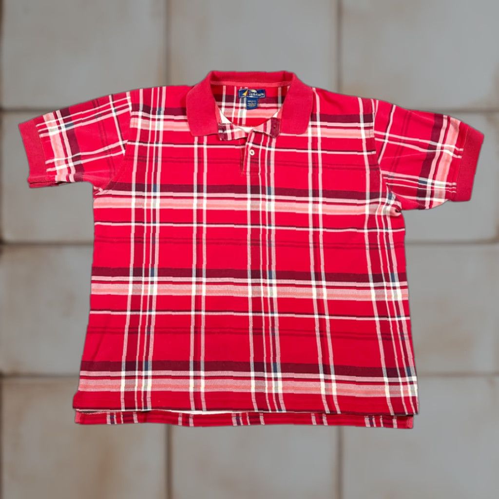 Vintage VINTAGE Ivy Crew Polo Shirt Adult LARGE Red Plaid Sailing Nautical 90s Ivy Crew Polo Shirt Mens L Red Plaid 90s Vintage Navy Size US L / EU 52-54 / 3 - 1 Thumbnail