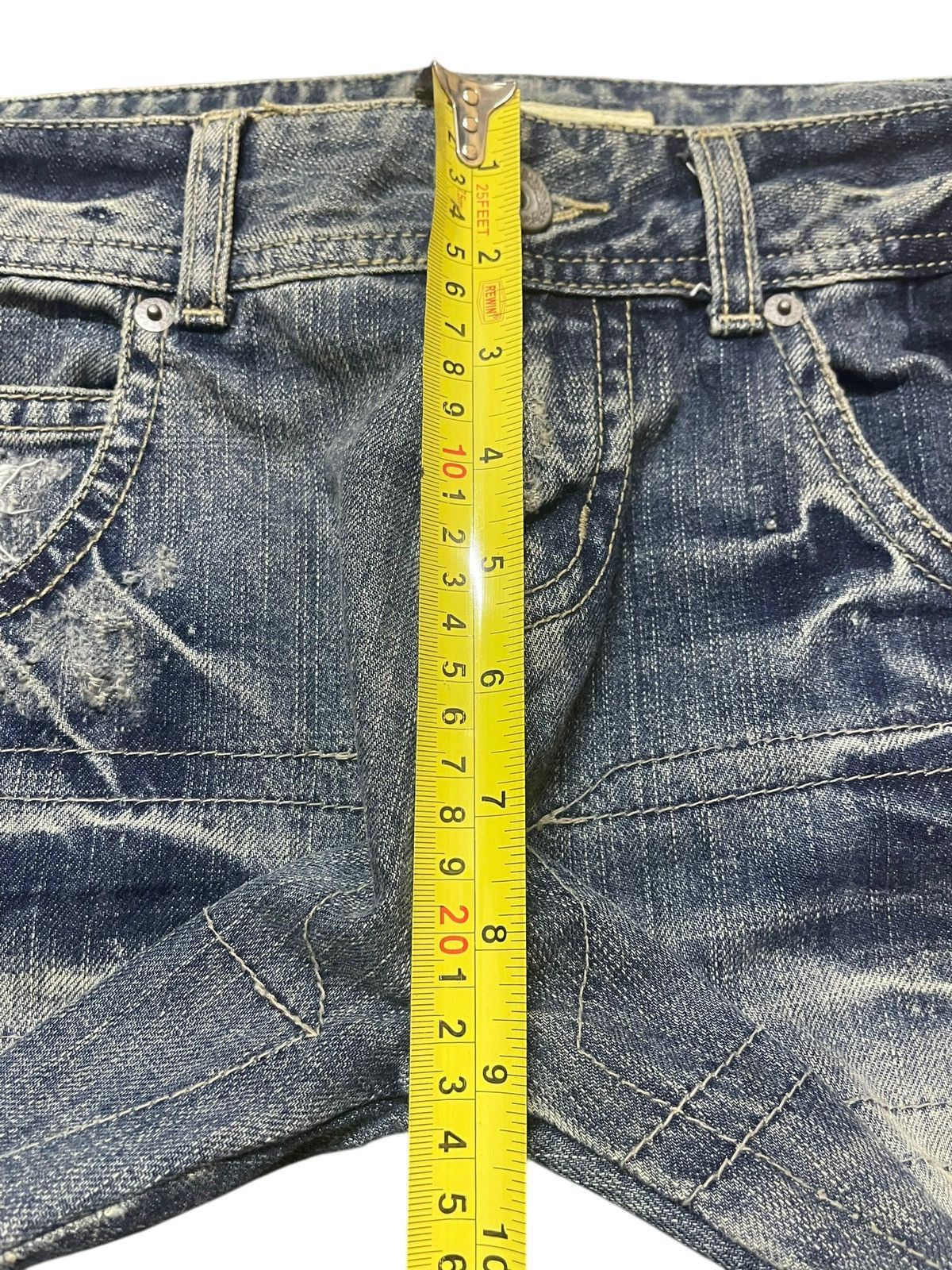 Tornado Mart Vintage Japanese Brand Mud Wash Tribal Distress Bullet Style Size US 31 - 15 Thumbnail