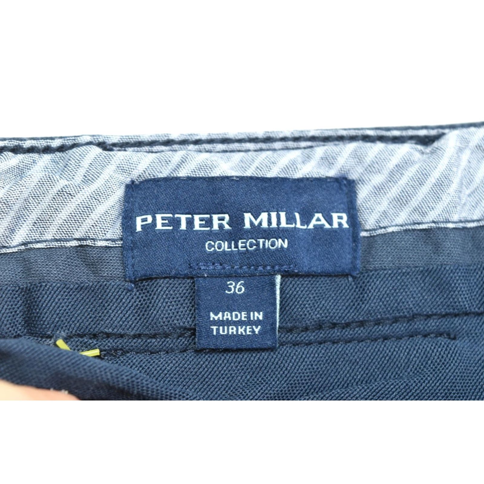 Peter Millar Peter Millar Collection Sateen Chino Pants Blue Straight Leg Mens 36 34 Inseam 30 Regular Flat Front Pockets Size US 36 / EU 52 - 5 Thumbnail