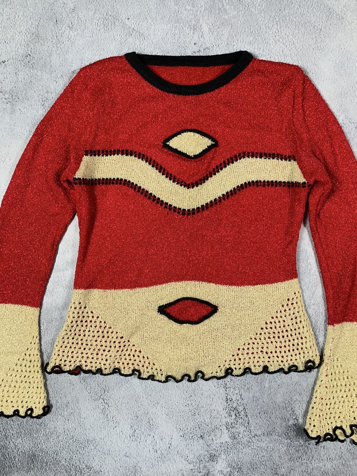 Japanese Brand × Vintage Vintage Y2K Japanese coloured 90s style sweater streetwear Size M / US 6-8 / IT 42-44 - 4 Thumbnail