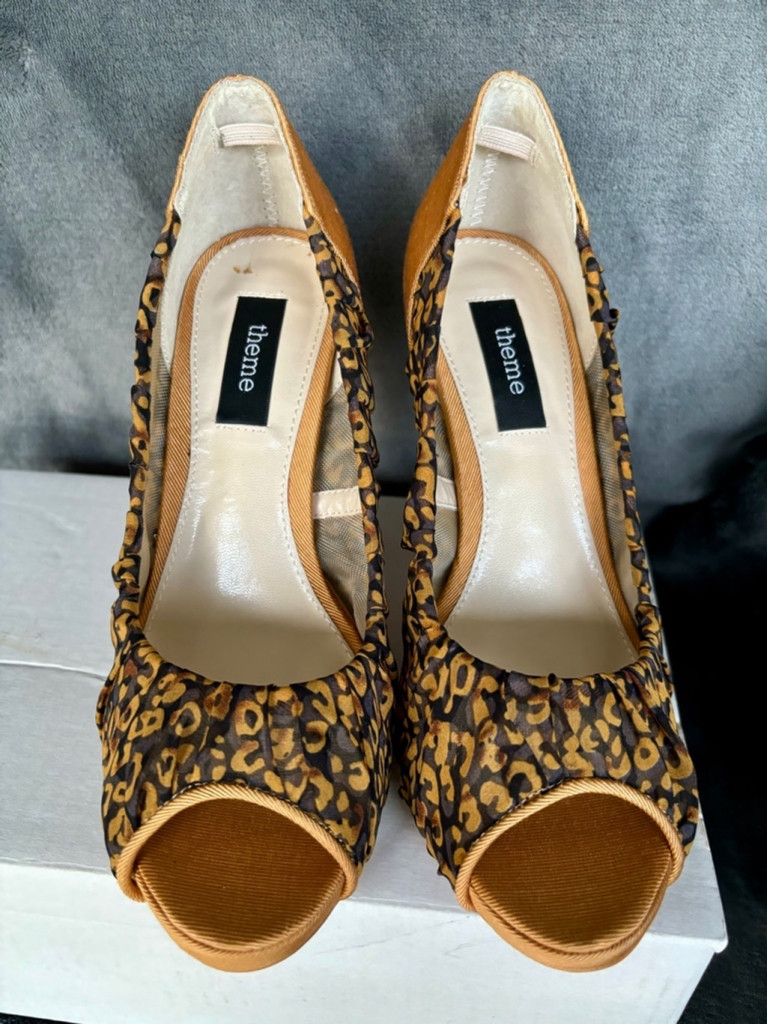 Other Theme Brand Animal Print Heels Size US 7 / IT 37 - 5 Thumbnail